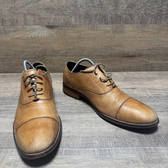 Cole Haan Williams Tan Leather Cap Toe Oxford Dress Shoe Men's Size 10 - Picture 6 of 7